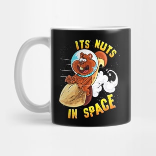 Nuts In Space Funny Squirrel Astronaut on Acorn Space Lover Mug